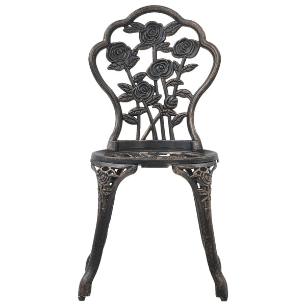 Axsinia Bistro-Stühle aus Bronze, 2er-Set (Aluguss)