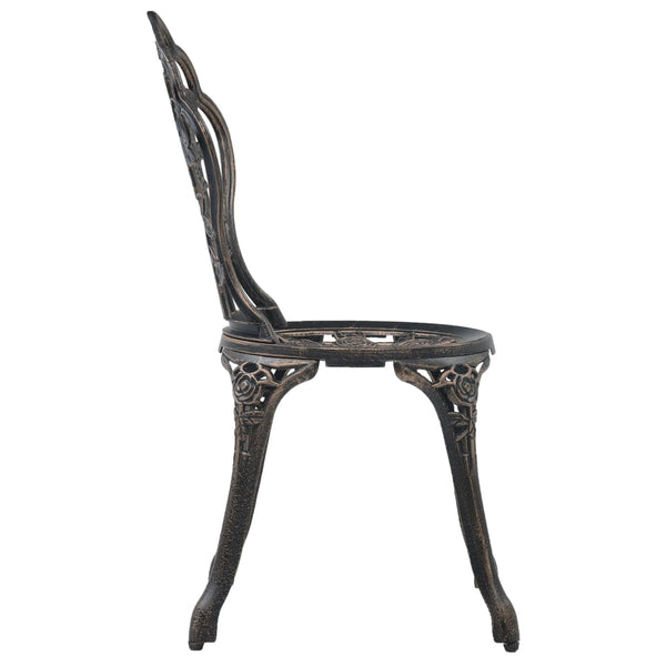 Axsinia Bistro-Stühle aus Bronze, 2er-Set (Aluguss)
