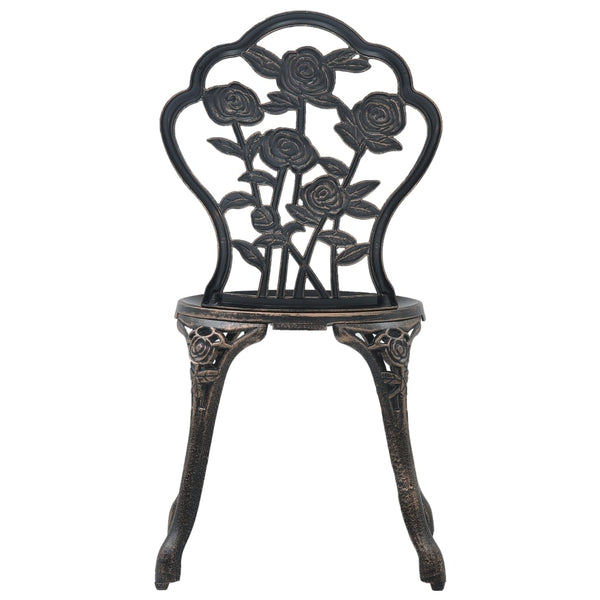 Axsinia Bistro-Stühle aus Bronze, 2er-Set (Aluguss)