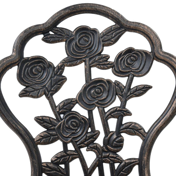 Axsinia Bistro-Stühle aus Bronze, 2er-Set (Aluguss)