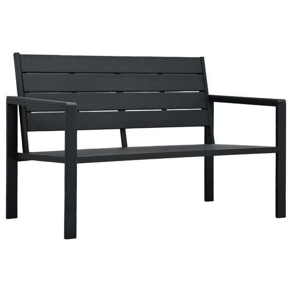 Musta puutarhapenkki Dana 120cm (hdpe puun näköinen)