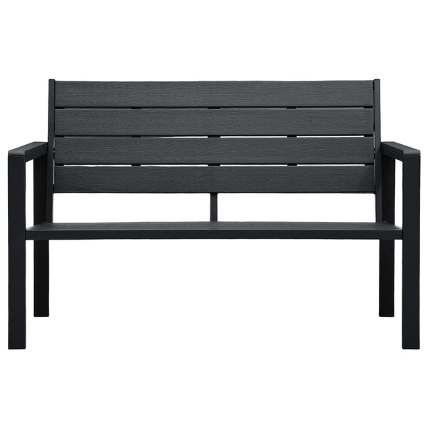 Musta puutarhapenkki Dana 120cm (hdpe puun näköinen)