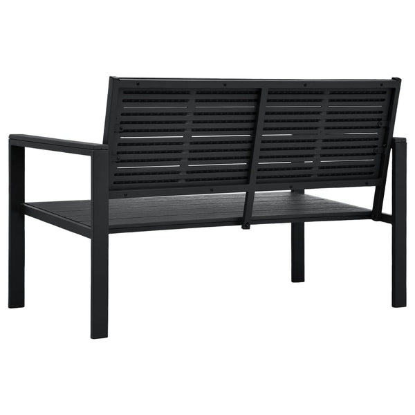Musta puutarhapenkki Dana 120cm (hdpe puun näköinen)