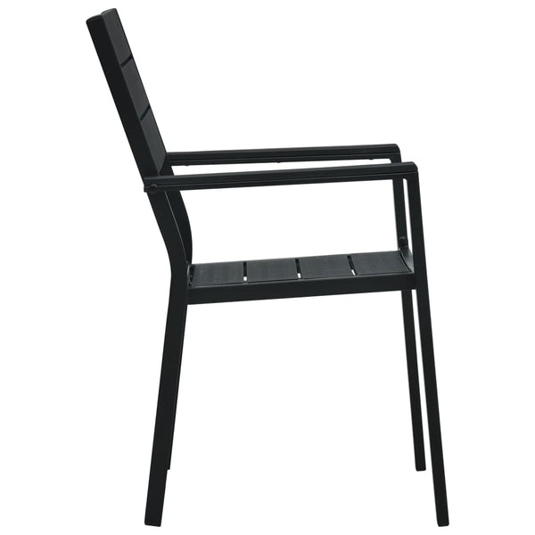 Musta puutarhatuolit Kasandra (4 kpl hdpe puun näköinen)