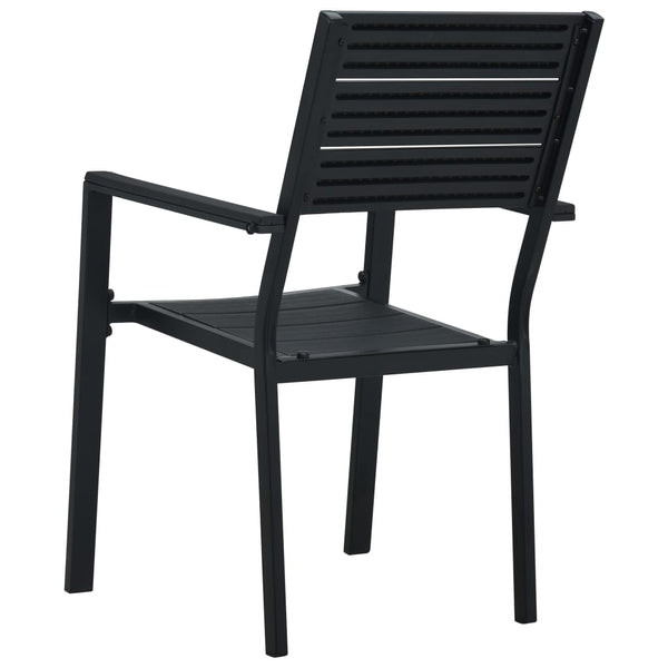 Musta puutarhatuolit Kasandra (4 kpl hdpe puun näköinen)