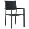 Schwarze Gartenstühle Yasin 4 Stk. (Kunststoff-Rattan-Stil)