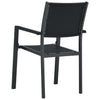 Schwarze Gartenstühle Yasin 4 Stk. (Kunststoff-Rattan-Stil)
