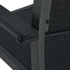 Schwarze Gartenstühle Yasin 4 Stk. (Kunststoff-Rattan-Stil)