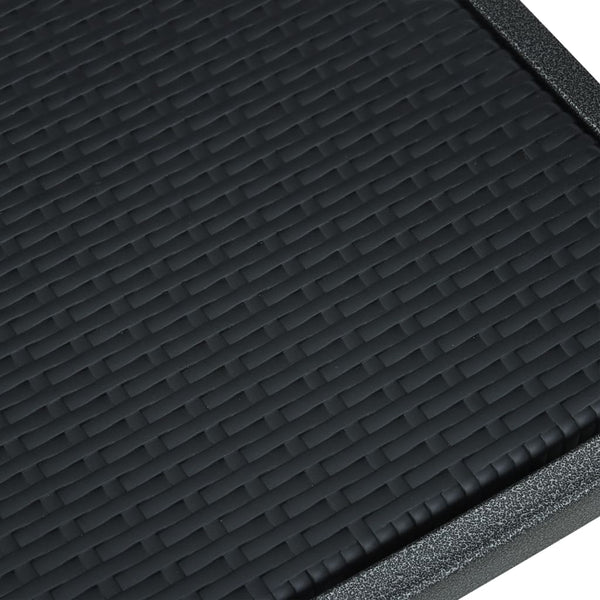 Schwarze Gartenstühle Yasin 4 Stk. (Kunststoff-Rattan-Stil)