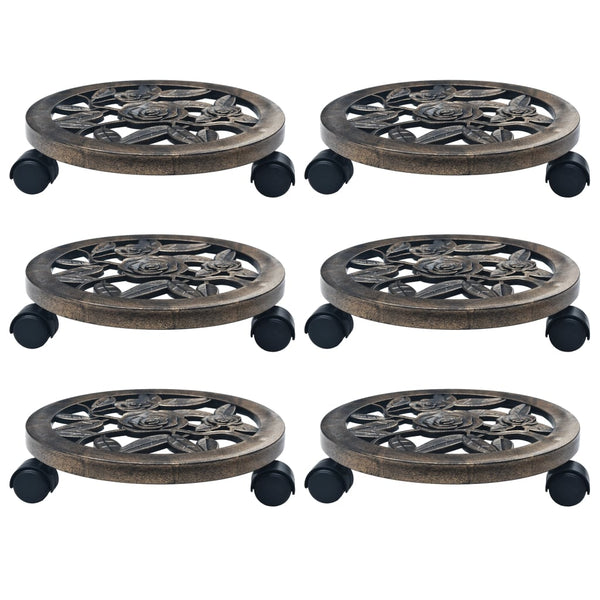 Bronzene Pflanzenroller Ivana 30cm (6 Stück Kunststoff)