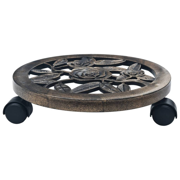 Bronzene Pflanzenroller Ivana 30cm (6 Stück Kunststoff)