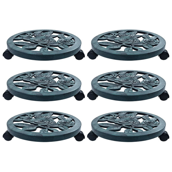 Pflanzenroller Ivana grün 38cm (6er-Set Kunststoff)