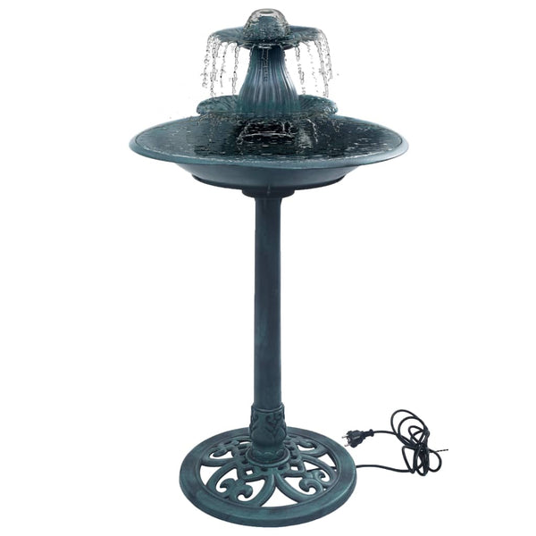 Vogeltränke grün mit Brunnen Vonetta 50x91cm (Kunststoff)