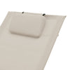 Sonnenliege Miciurin (Textilene) creme mit Kissen