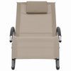 Taupe Sonnenliege mit Kissen Miciurin (Textilene)