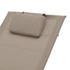 Taupe Sonnenliege mit Kissen Miciurin (Textilene)