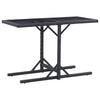 Schwarzer Gartentisch Mironela 110x53x72cm (Glas und Polyrattan)