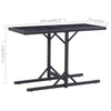 Schwarzer Gartentisch Mironela 110x53x72cm (Glas und Polyrattan)