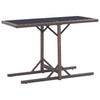 Brauner Gartentisch Mironela 110x53x72cm (Glas und Polyrattan)