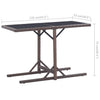 Brauner Gartentisch Mironela 110x53x72cm (Glas und Polyrattan)
