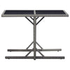 Anthrazitfarbener Gartentisch Mironela 110x53x72cm (Glas und Polyrattan)