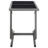 Anthrazitfarbener Gartentisch Mironela 110x53x72cm (Glas und Polyrattan)