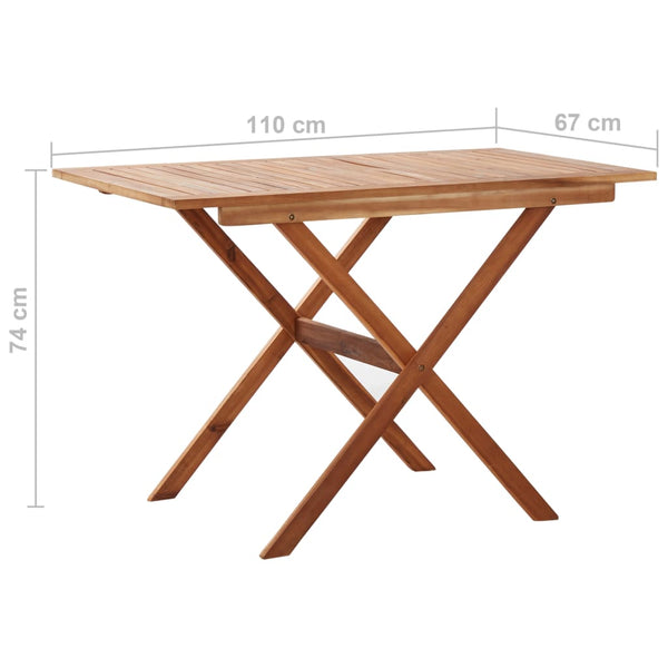 Gartentisch Demide 110x67x74cm (Akazienholz)
