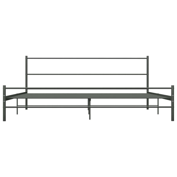 Graues Bettgestell Harrold 200x200cm (Metall)