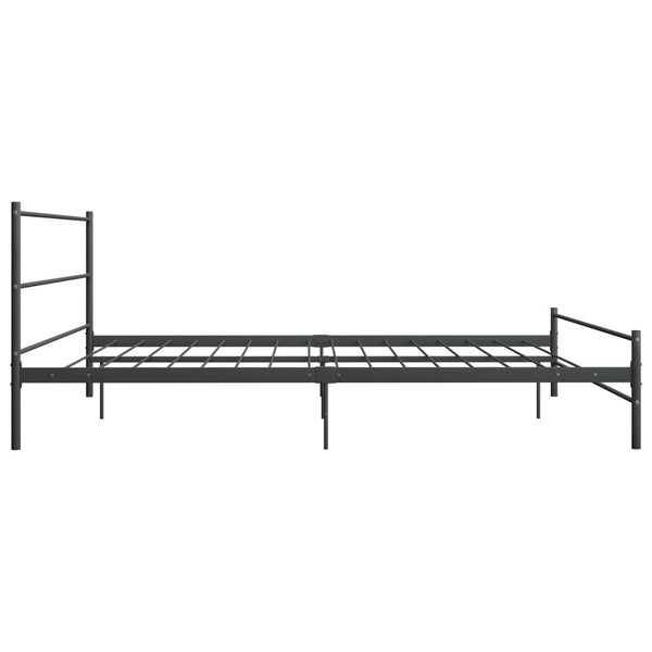 Graues Bettgestell Harrold 200x200cm (Metall)