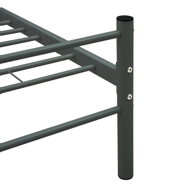 Graues Bettgestell Harrold 200x200cm (Metall)