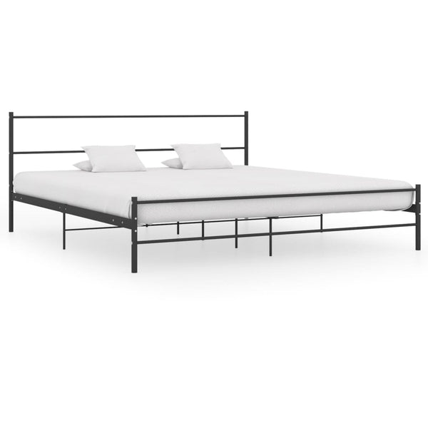 Schwarzes Bettgestell Harrold 180x200cm (Metall)