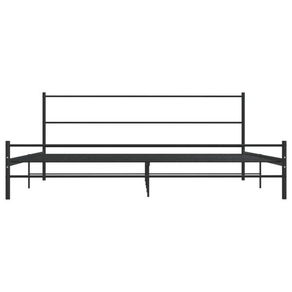 Schwarzes Bettgestell Harrold 180x200cm (Metall)