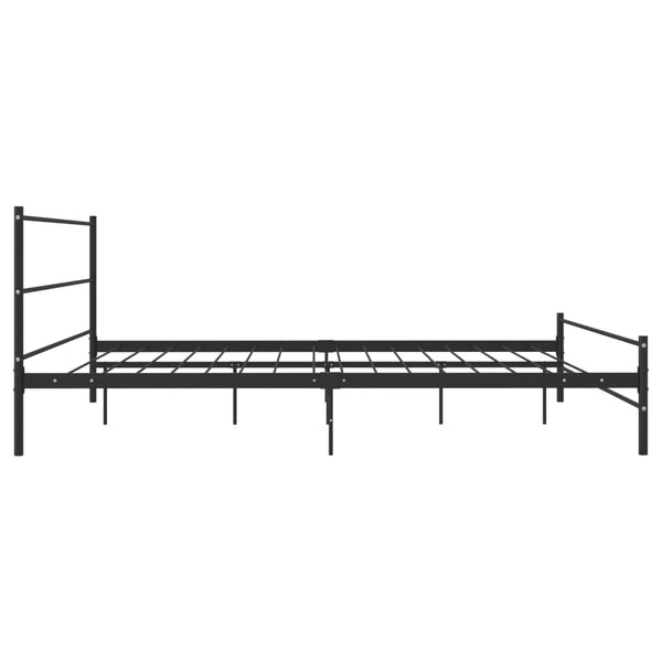 Schwarzes Bettgestell Harrold 180x200cm (Metall)