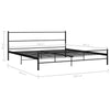 Schwarzes Bettgestell Harrold 180x200cm (Metall)