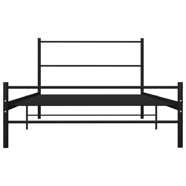 Bettgestell Harrold 100x200cm (Metall), schwarz