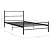 Bettgestell Harrold 100x200cm (Metall), schwarz