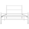Weißes Bettgestell Harrold 90x200cm (Metall)