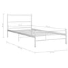 Weißes Bettgestell Harrold 90x200cm (Metall)