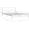 Weißes Bettgestell Harrold 120x200cm (Metall)