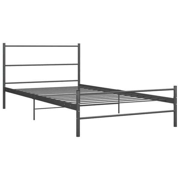 Graues Bettgestell Gatia 90x200cm (Metall)