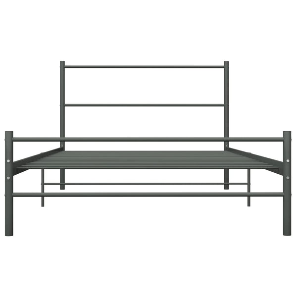 Graues Bettgestell Gatia 90x200cm (Metall)