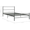 Graues Bettgestell Gatia 90x200cm (Metall)