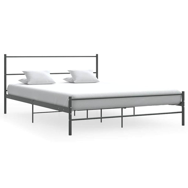 Grauer Bettrahmen Gatian 140x200cm (Metall)