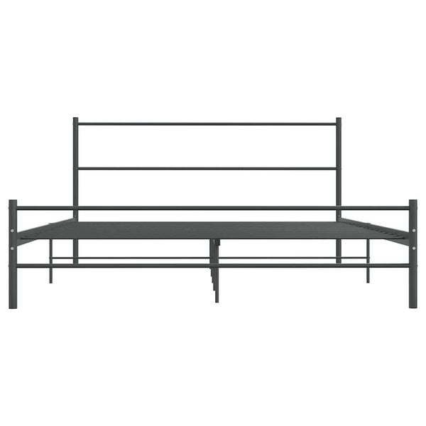 Grauer Bettrahmen Gatian 140x200cm (Metall)