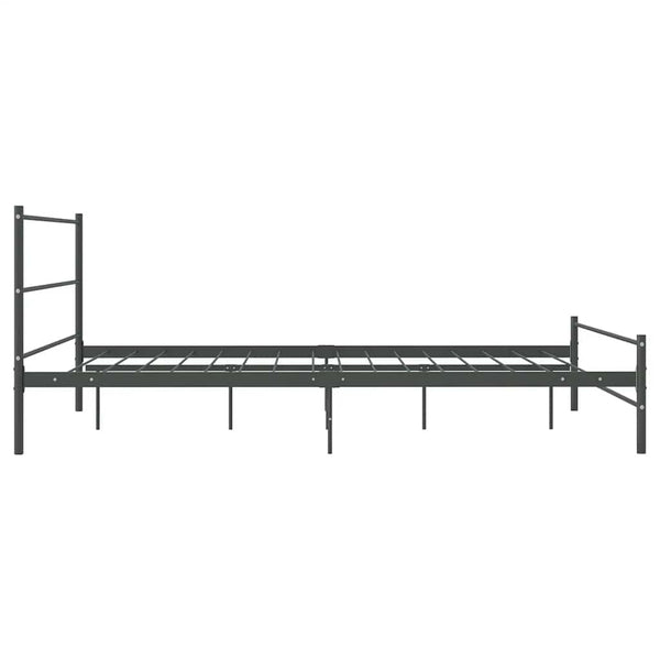 Grauer Bettrahmen Gatian 140x200cm (Metall)