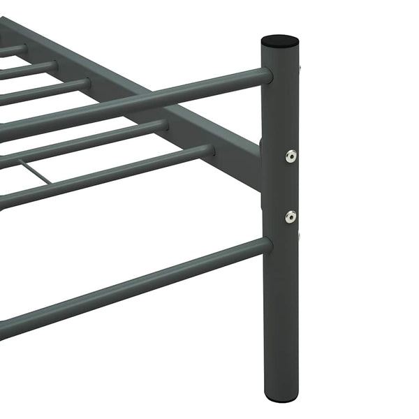 Grauer Bettrahmen Gatian 140x200cm (Metall)
