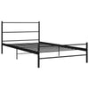 Schwarzes Bettgestell Gatian 90x200cm (Metall)