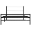 Schwarzes Bettgestell Gatian 90x200cm (Metall)