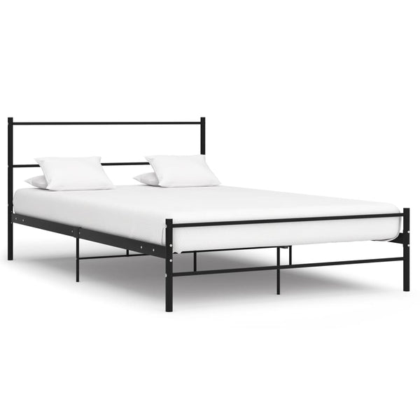 Schwarzes Bettgestell Gatian 160x200cm (Metall)
