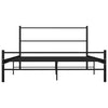 Schwarzes Bettgestell Gatian 160x200cm (Metall)